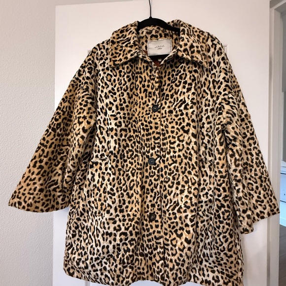 The GREAT.  Leopard Print Car Coat - Picture 3 of 8